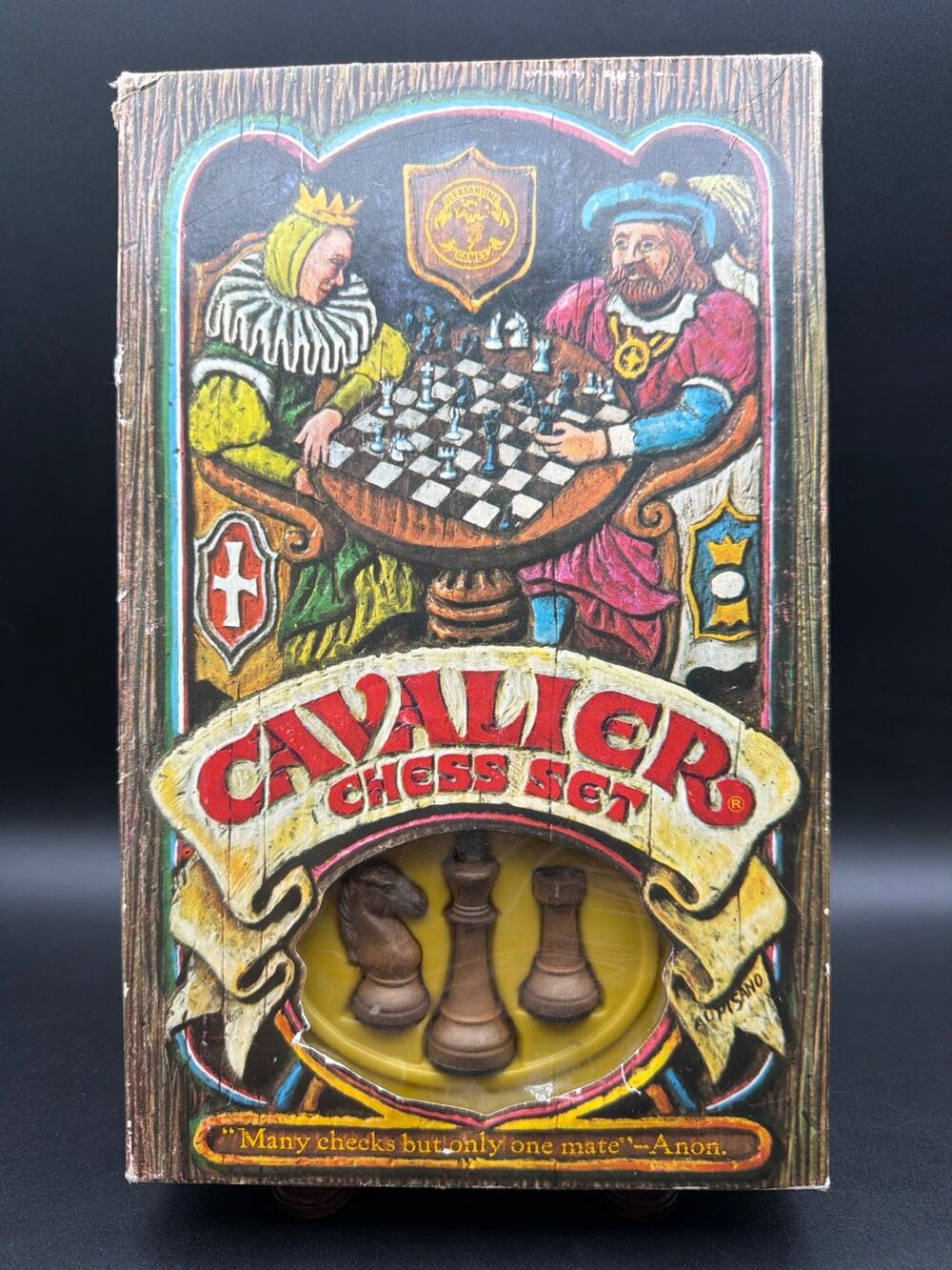 Vintage 1973 Cavalier Chess Set No 1412 Pacific Game Company Wood Complete Box